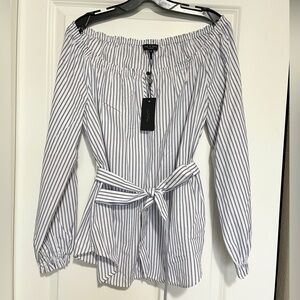 Rag & Bone Sierra Stripe Belted Cotton Skirt